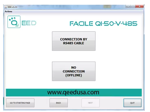 how to connect to a qi-50-v-485